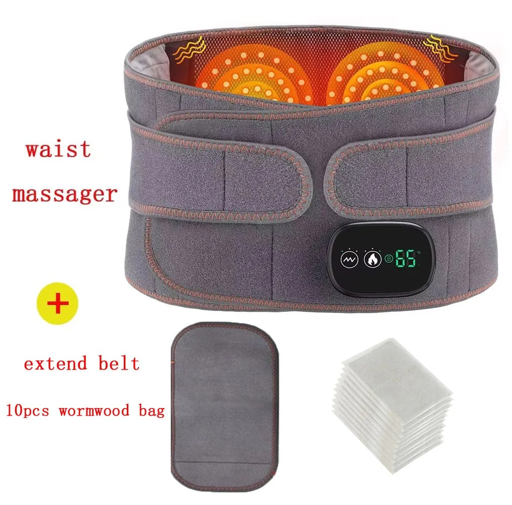 New Upgrade Electric Heating Waist Massager Support Belt Vibration Hot Compress Brace Belt Back Relax 3 Gears Adjustmen