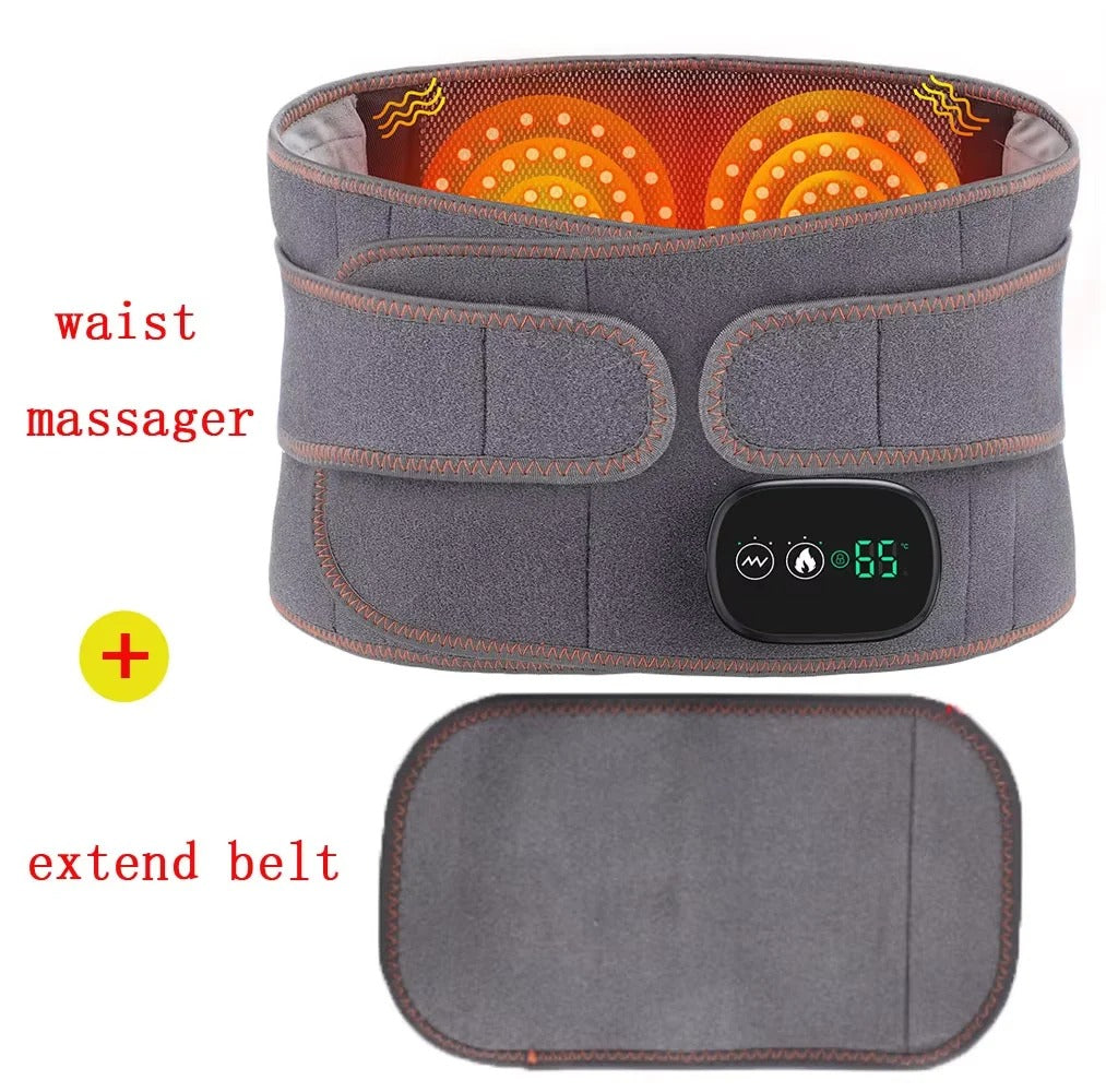 New Upgrade Electric Heating Waist Massager Support Belt Vibration Hot Compress Brace Belt Back Relax 3 Gears Adjustmen