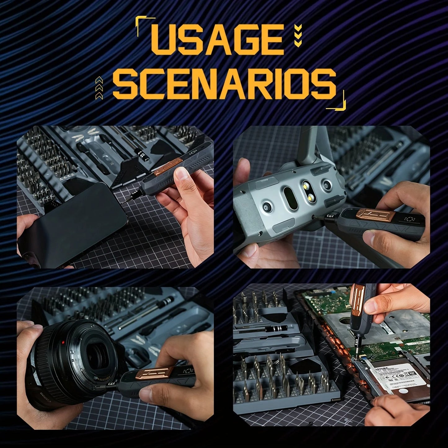 180 in 1 Precision Multifunctional Screwdriver Set,Magnetic Phillips Bits,Mobile iPhone & PC & Glasses Manual Repair Tool.