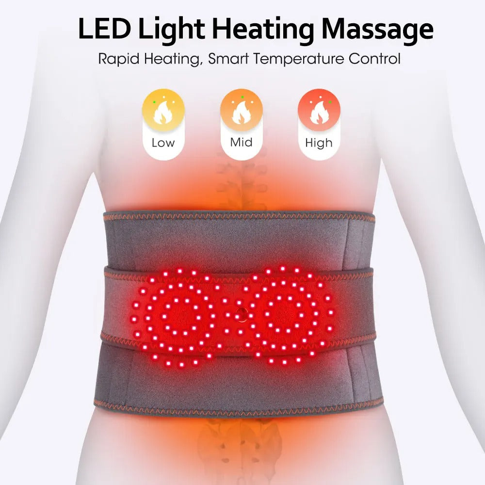 New Upgrade Electric Heating Waist Massager Support Belt Vibration Hot Compress Brace Belt Back Relax 3 Gears Adjustmen