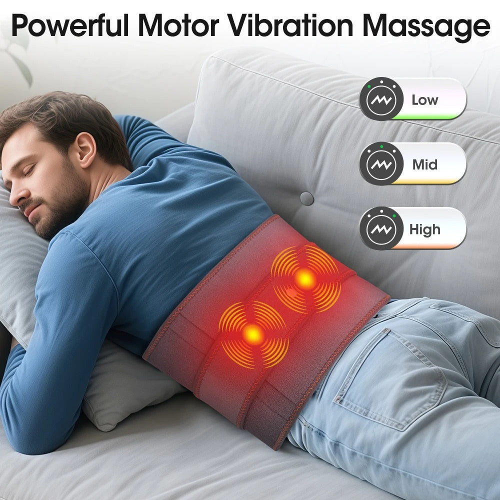 New Upgrade Electric Heating Waist Massager Support Belt Vibration Hot Compress Brace Belt Back Relax 3 Gears Adjustmen