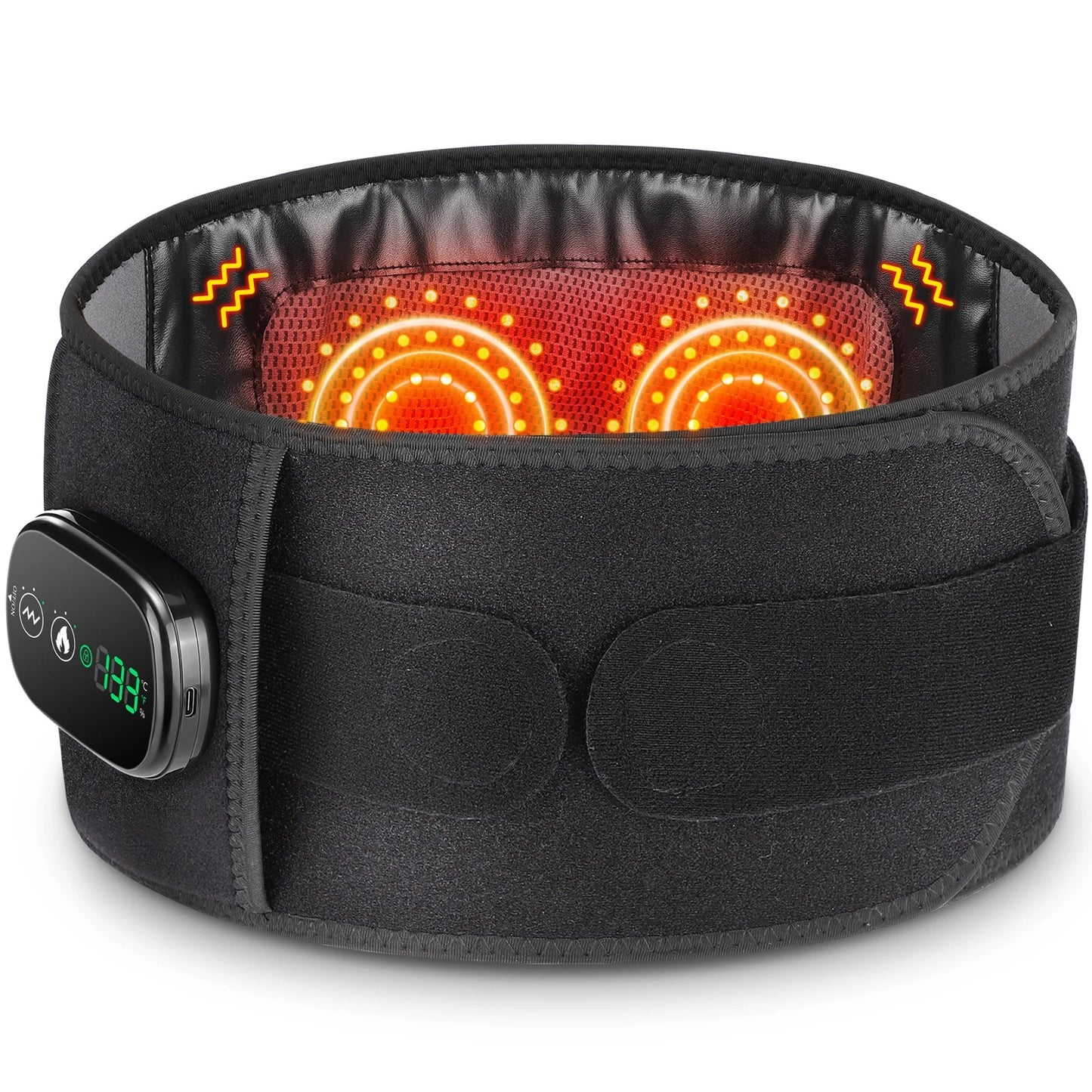 New Upgrade Electric Heating Waist Massager Support Belt Vibration Hot Compress Brace Belt Back Relax 3 Gears Adjustmen